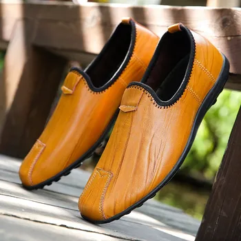 Novo de Alta Qualidade de Condução Mocassins Calçados masculinos de Couro Business Casual Shoes Moda Slip-on Masculinos Sapatos Sapatos para Homens