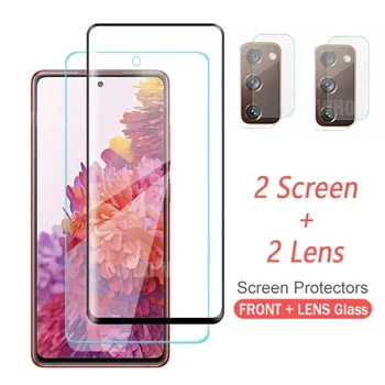 O Vidro de segurança Para Samsung Galaxy S20 FE Vidro de Proteção S 20 FE Câmara Protetor Para Samsung S20FE Temperado de Tela do Filme