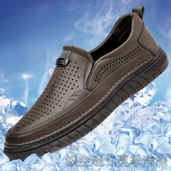Oco Homens Casuais Sapatos de marcas de Luxo 2023 Mens Sapatos Moccas Respirável Slip on Preto Condução Sapatos Tamanho 38-44 B270