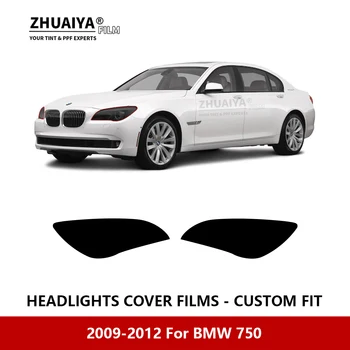 Para a BMW 750 2009-2012 Exterior do Carro Farol Anti-risco PPF pré-cortados do filme Protetor de Reparação filme adesivos de carros Acessórios