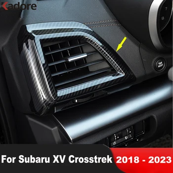 Para Subaru XV Crosstrek 2018 2019 2020 2021 2022 2023 SUV de Carbono Lado Condição do Ar de Ventilação Tampa da Tomada da Guarnição de Interiores Acessórios