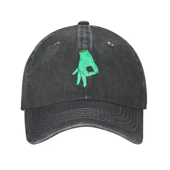 Personalizado de Algodão Verde Círculo Jogo de Baseball Cap Hip Hop Mulheres Homens Ajustável Pai Chapéu de Verão