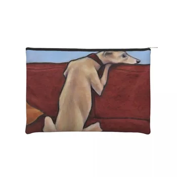 Personalizado De Whippet Sihthound Cão De Viagem Cosméticos Saco De Mulheres Greyhound Produtos De Higiene Pessoal, Maquiagem Organizador Senhora De Beleza De Armazenamento De Nécessaire