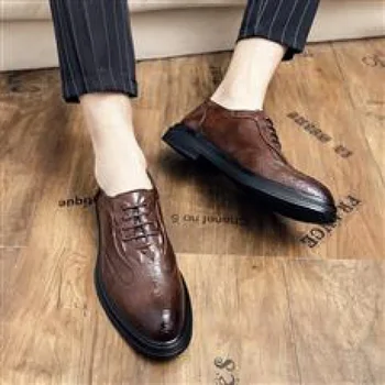 Sapatos de couro dos Homens de Aumento da Altura de Homens Britânicos Desgaste Formal de Negócios Preto Casual Terno de Casamento do Noivo Sapatos de Homens Jovens Luc