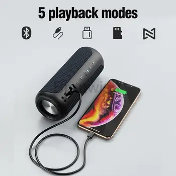 Sem fio hi-fi Estéreo alto-falante de Carro Impermeável Portátil Dual Speaker Surround 3D Mini Recarregável USB Flash da Unidade de Controle de Toque