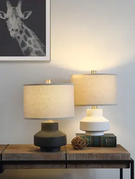 Simples wabi-sabi lâmpada de mesa estilo vintage nostalgic francês quarto de cabeceira lâmpada de cerâmica Americano, decoração sala de estar