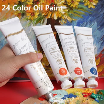 Tinta a óleo formaldeído livre profissional 24 cores de solteiro tubular independente de embalagens de 170 ml de Arte Ambiental de Suprimentos