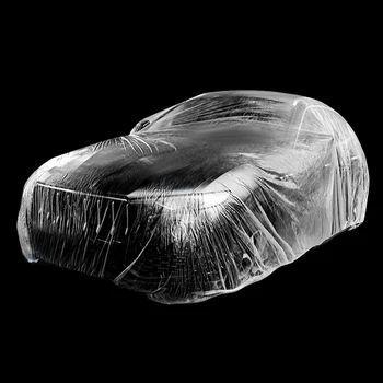 Universal XL Carro SUV Capa de Chuva de Poeira Garagem Claro Descartável, Impermeável, à prova de Pó de Plástico transparente