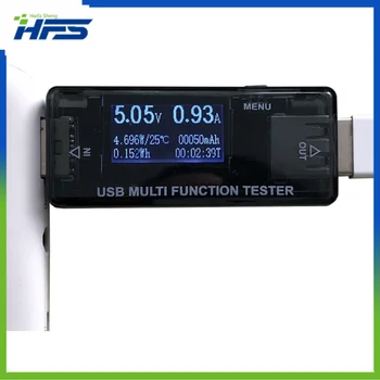 USB Testador de Tensão DC e Corrente de Detecção de QC2.0 3.0 do Banco do Poder do Carregador Indicador DC Voltímetro Digital Amperimetro Cur