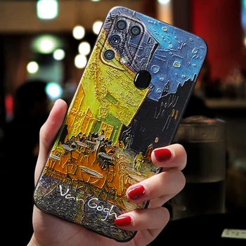 Van Gogh Pintura a Óleo Para Samsung Galáxia M51 M31S M31 M 31 51 3D Tridimensional Ultra-Fino Anti-Queda Shell
