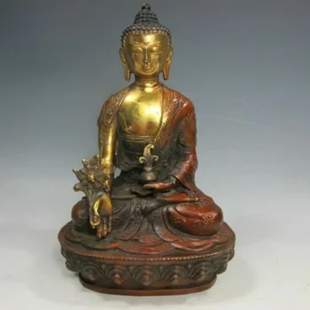 Velha Mão Esculpida de Bronze de Dragão Buda sakyamuni Sakyamuni Estátua