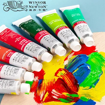 Windsor Newton Pintura a Óleo e Pigmento de 170 ml de Grande Capacidade Arte Única Cor Complementar do Conjunto de Titânio Branco Preto Grafite Pigmen