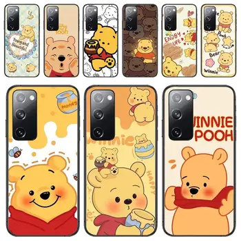 Winnie The Pooh Luxo caixa do Telefone do Silicone Para Samsung Galaxy S21 S23 S10 S20 S30 S22 S8 S9 S30 Pro Plus Ultra Fe TPU Capa Mole