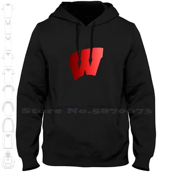 Wisconsin Vermelho Fade Streetwear Esporte Capuz De Moletom Wisconsin University Of Wisconsin Madison College Sports Wisconsin