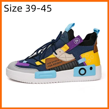 Xiaomi Sapatos Casuais Homens Tênis Confortável de Malha Respirável e Elástico Execução Não-deslizamento de Moda de Sapatos Masculinos Tamanho 39-45