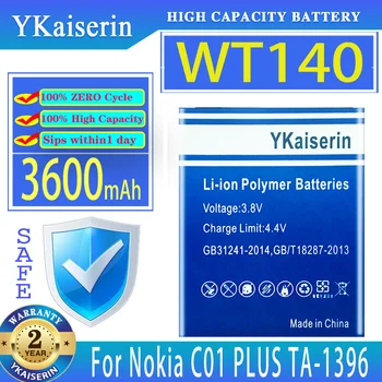 YKaiserin Bateria WT140 3600mAh Para Nokia C01 MAIS C01PLUS TA-1396 Bateria