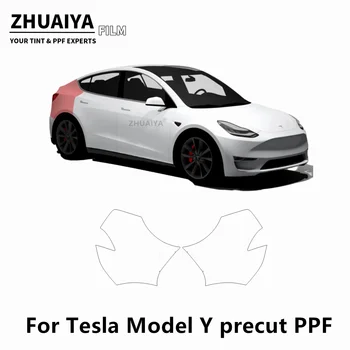 2020-2024 Para o Tesla Model Y pára-choque Traseiro PPF Filme de Proteção de Pintura obstruído 8mil corpo de carro do filme